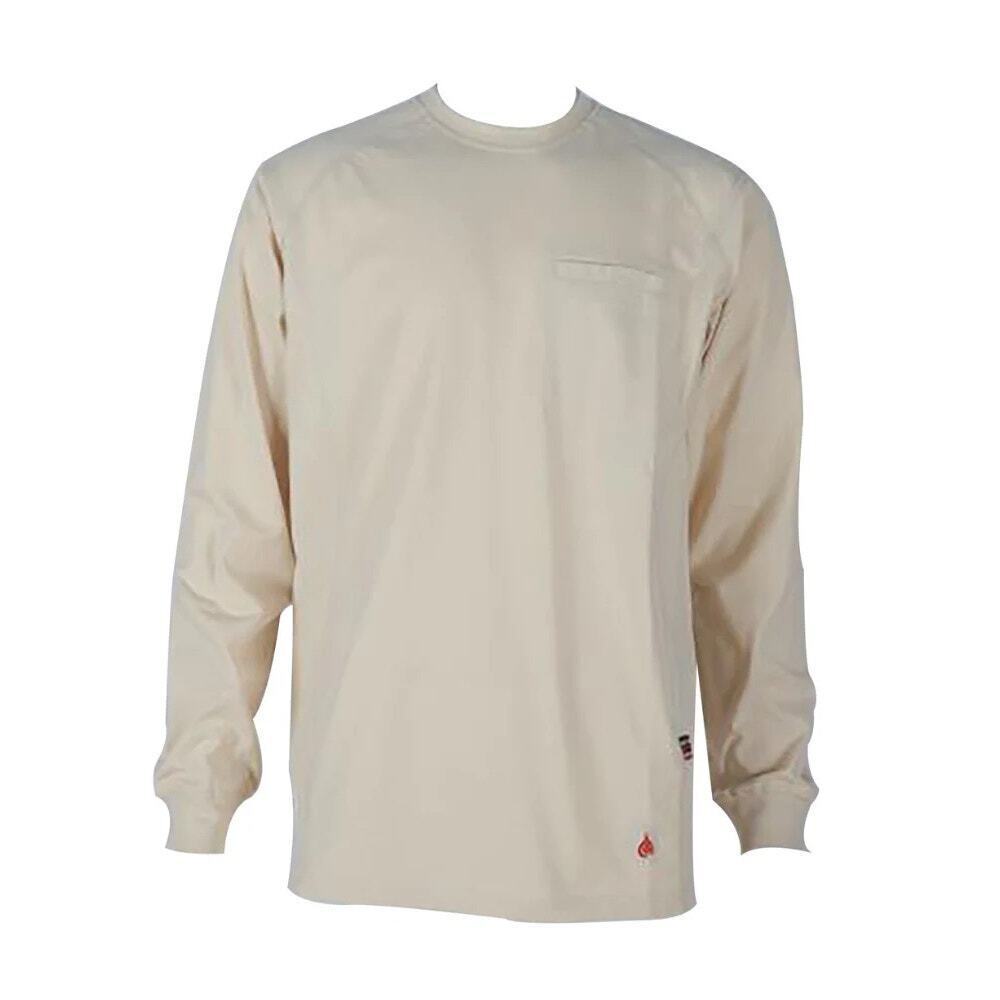 Forge FR‎ Men’s Sand Lightweight Flame-Resistant Long Sleeve Work Shirt 5XL NEW
